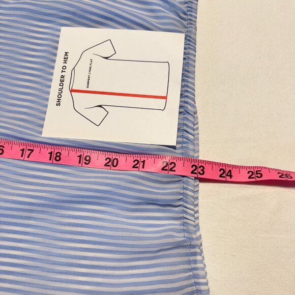 💙Self Esteem Romantic Lace & Stripe Blouse size XL - Picture 9 of 10